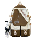 Middle School Student Schoolbag Female New Work Clothes Large Capacity College Student Couple Backpack Mori Style Boy Elementary School Students Backpack