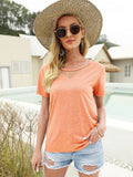 Solid Color Short Sleeve Casual T-Shirt