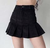 lovefery - Penny Corduroy Pleated Skirt