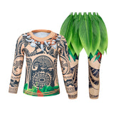 LOVEFERY Children's Suit Spring and Autumn New Boys' Moana Kid's Cartoon Long Sleeve Two-Piece Suit