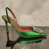 LoveFery Closed Toe Open Spring Pointed Stiletto Hollow Heels