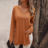 Vital V-Neck Ribbed Sleeve Sweater - Latte