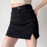 lovefery - New Look Split Denim Skirt