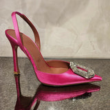 LoveFery Closed Toe Open Spring Pointed Stiletto Hollow Heels