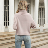 LOVEFERY 2025 women's clothing popular autumn and winter new turtleneck twist sweater knitted sweater thickened thermal pullover top