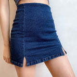 lovefery - Denim Split Skirt