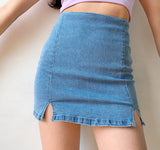 lovefery - Denim Split Skirt