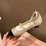 Su Cojin  Style Retro Debutante Style High Heels Buckle Mary Jane Shoes Kitten Heel Women's Shoes  New Single Layer Shoes