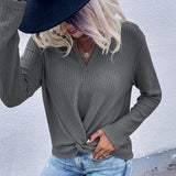 LOVEFERY Autumn long-sleeved pullover knitted sweater women's Popular trade explosion New popular new waffle kink bottoming top