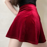 lovefery - Ruby Velvet Skirt ~ HANDMADE