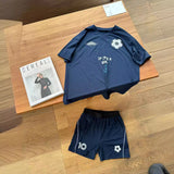 LOVEFERY In Stock  Spring and Summer Japanese Children Outdoor Moisture Absorption Quick-Drying Football Sports Suit