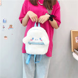 New Cute Cartoon Big Ear Dog Backpack Student Backpack Furry Girlish Bag