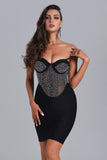 lovefery Peyton Rhineston Corset Bandage Dress