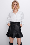 PU Mini Skirt With Belt