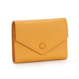 Genuine Leather Women's Foldable Cowhide Short Wallet Fashion Envelope Triple Fold Purse Wallet