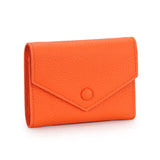 Genuine Leather Women's Foldable Cowhide Short Wallet Fashion Envelope Triple Fold Purse Wallet