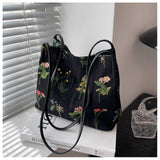 LoveFery - Luxury Brand Large Flowers Tote Bag New High-quality Fabric Women's Designer Handbag High Capacity Shoulder Bags