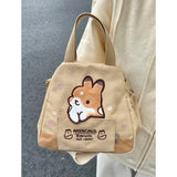 LoveFery - Japanese Cute Cartoon Rabbit Large Capacity Canvas Bag Women's Bag Tote Bag Crossbody Bag Messenger Bag Wallet Mini Bag