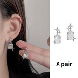 lovefery New Punk Style Liquid butterfly Stud Earring for Woman Cool Metal Butterfly Earrings Y2K Aesthetic Jewelry Party Gift