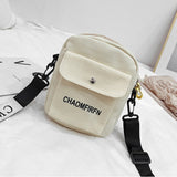 LoveFery - Women Bag Shoulder Chest bag Printed Cute Wallet Multifunction Mobile Phone Canvas Small Coin Purse Crossbag New Style