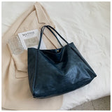 lovefery - Women Tote Bag Fashion Underarm Pouch Large Capacity Soft Pu Leather Shoulder Bag Retro Crossbody Bag Casual Portable Bucket Bag