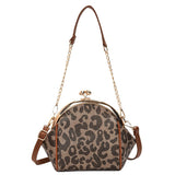 LoveFery - Brand Women Shoulder Bag Small Leopard Printed Crossbody Bag Kiss Lock Female Bag Luxury Ladies Handbag Purses