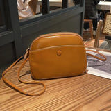 Fashion Simple Genuine Leather Crossbody Bag Top Layer Cowhide Zipper Women Small Square Bag Daily Casual Versatile Shoulder Bag