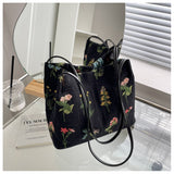 LoveFery - Luxury Brand Large Flowers Tote Bag New High-quality Fabric Women's Designer Handbag High Capacity Shoulder Bags