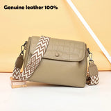 Luxury Wide shoulder Strap Handbags Women Bags Designer 100% Genuine Leather Cowhide Stylish Crossbody Shoulder Bag Sac A Main