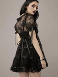 lovefery Delicate Iron Garden Fence Dark Fairycore Dress