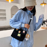 lovefery - Cute Canvas Small Bag Female New Japanese Harajuku Diagonal Bag Wild Student Girl Shoulder Bag Bags for Women