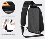 lovefery - Men PVC Multifunctional Shoulder Bags Travel Pack Waterproof USB Sling Chest Bag Messenger Crossbody Pack For Male Female Women