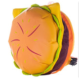 lovefery - Cute Retro Hamburger Kawaii Shoulder Bag High Capacity Pu Leather Student Backpack Women Bag School Backpack College Students