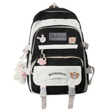 lovefery - Fashion Women Backpack Multilayer Large Capacity School Bag For Girls Cute Pendant Shoulder Bags Waterproof Travel backpacks