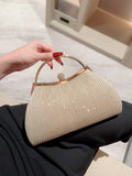 Evening Bag For Women Elegant Glitter Pleated Ladies Clutch Luxury Party Wedding Shoulder Crossbody Bags Banquet Handbag