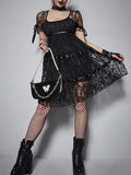 lovefery Delicate Iron Garden Fence Dark Fairycore Dress