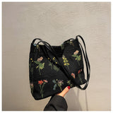 LoveFery - Luxury Brand Large Flowers Tote Bag New High-quality Fabric Women's Designer Handbag High Capacity Shoulder Bags