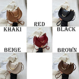 LoveFery - Half Moon Women Shoulder Bags Winter Simple Design Stylish Underarm Bag New High Quality Handbags Purse