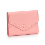 Genuine Leather Women's Foldable Cowhide Short Wallet Fashion Envelope Triple Fold Purse Wallet