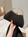 Evening Bag For Women Elegant Glitter Pleated Ladies Clutch Luxury Party Wedding Shoulder Crossbody Bags Banquet Handbag