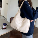 LoveFery - New Simple Large Capacity Women Shoulder Bag Casual Commuting Luxury Designe Handbags High Quality Leather Tote Bag