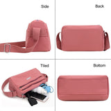 LoveFery - Nylon Women Shoulder Bags Casual Female Handbags Solid Color Travel Crossbody Bag for Women Simple Ladies Wallet Retro Handbag