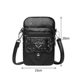 LoveFery - Fashion Women Soft PU Leather Solid Color Crossbody Shoulder Messenger Bag Casual Ladies Small Handbags Flap Coin Purse