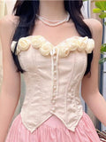 LoveFery Icing Rose Elf Corset Top and Skirt Bottoms Dress Set