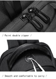 lovefery - Men PVC Multifunctional Shoulder Bags Travel Pack Waterproof USB Sling Chest Bag Messenger Crossbody Pack For Male Female Women