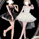 LoveFery Madeleine's Ballet Opera Fairycore Cottagecore Princesscore Dress with Petticoat Skirt Bottom Set