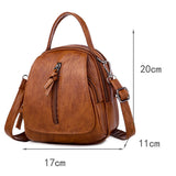 LoveFery - Fashion Women Soft PU Leather Solid Color Crossbody Shoulder Messenger Bag Casual Ladies Small Handbags Flap Coin Purse