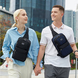 lovefery - Men Multifunction Chest Bag Fashion Shoulder Bag Business Travel Messenger Pack Waterproof Crossbody Pack For Male Women Female