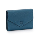 Genuine Leather Women's Foldable Cowhide Short Wallet Fashion Envelope Triple Fold Purse Wallet