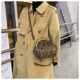 LoveFery - Brand Women Shoulder Bag Small Leopard Printed Crossbody Bag Kiss Lock Female Bag Luxury Ladies Handbag Purses